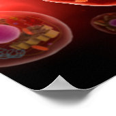 Microscopisch Uitzicht van dierlijke cellen 2 Poster (Hoek)
