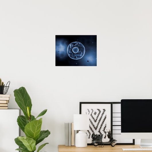 Microscopisch Uitzicht van dierlijke cellen 3 Poster (Thuiskantoor)