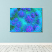 Microscopisch Uitzicht van diplococcus Bacterium Canvas Afdruk (Insitu (Houten vloer))