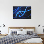 Microscopisch Uitzicht van DNA Canvas Afdruk (Insitu (Slaapkamer))