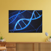 Microscopisch Uitzicht van DNA Canvas Afdruk (Insitu (Woonkamer))