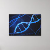 Microscopisch Uitzicht van DNA Canvas Afdruk (Voorkant)
