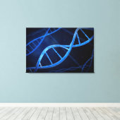 Microscopisch Uitzicht van DNA Canvas Afdruk (Insitu (Houten vloer))