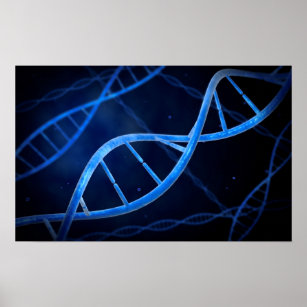 Microscopisch Uitzicht van DNA Poster