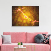 Microscopisch Uitzicht van een bipolaire neuron Canvas Afdruk (Insitu (Woonkamer))