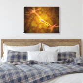 Microscopisch Uitzicht van een bipolaire neuron Canvas Afdruk (Insitu (Slaapkamer))
