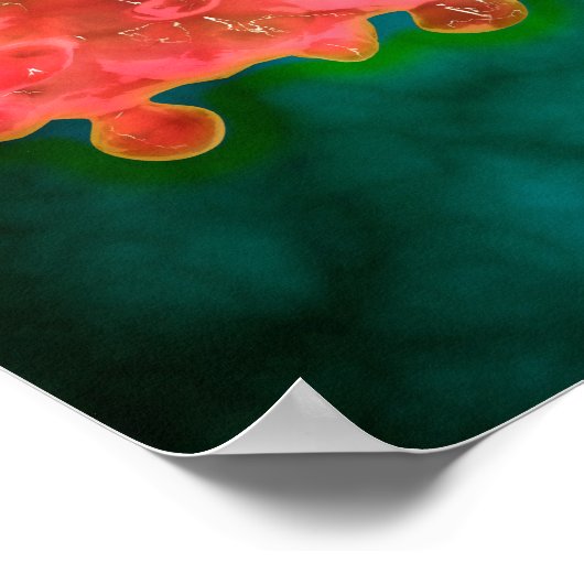 Microscopisch Uitzicht van een leukemiecel Poster (Hoek)