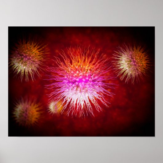 Microscopisch Uitzicht van endrimers 1 Poster (Voorkant)