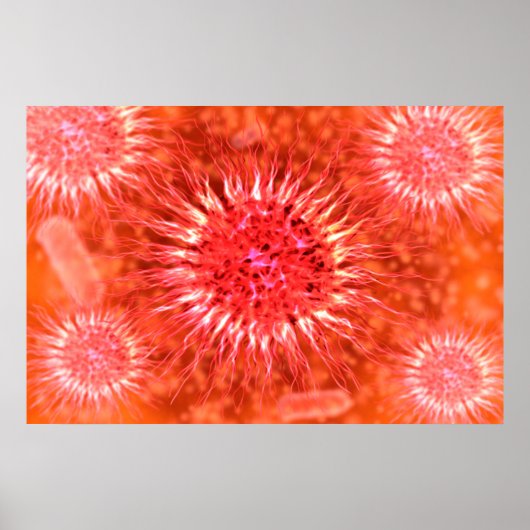 Microscopisch Uitzicht van endrimers 2 Poster (Voorkant)