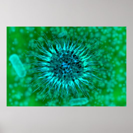 Microscopisch Uitzicht van endrimers 3 Poster (Voorkant)