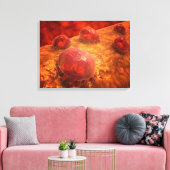 Microscopisch Uitzicht van fagocytaire macrofagen Canvas Afdruk (Insitu (Woonkamer))