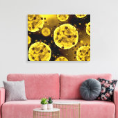 Microscopisch Uitzicht van het Coronavirus Canvas Afdruk (Insitu (Woonkamer))