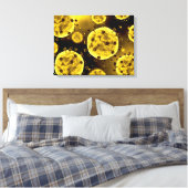 Microscopisch Uitzicht van het Coronavirus Canvas Afdruk (Insitu (Slaapkamer))