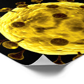 Microscopisch Uitzicht van het Coronavirus Poster (Hoek)