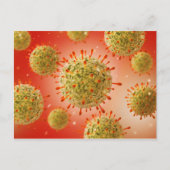 Microscopisch Uitzicht van het herpesvirus 1 Briefkaart (Voorkant)
