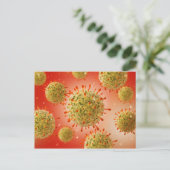 Microscopisch Uitzicht van het herpesvirus 1 Briefkaart (Staand voorkant)