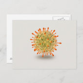 Microscopisch Uitzicht van het herpesvirus 2 Briefkaart (Voorkant / Achterkant)
