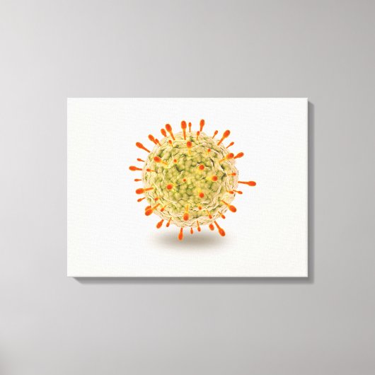 Microscopisch Uitzicht van het herpesvirus 2 Canvas Afdruk (Voorkant)