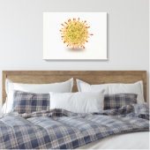 Microscopisch Uitzicht van het herpesvirus 2 Canvas Afdruk (Insitu (Slaapkamer))