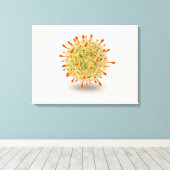 Microscopisch Uitzicht van het herpesvirus 2 Canvas Afdruk (Insitu (Houten vloer))