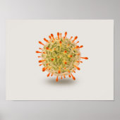Microscopisch Uitzicht van het herpesvirus 2 Poster (Voorkant)