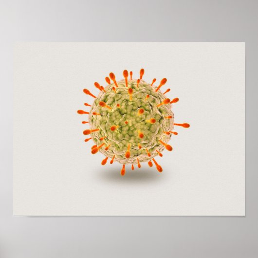 Microscopisch Uitzicht van het herpesvirus 2 Poster (Voorkant)