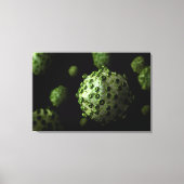 Microscopisch Uitzicht van het HIV-virus 1 Canvas Afdruk (Voorkant)