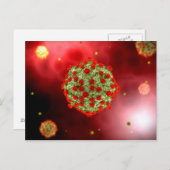 Microscopisch Uitzicht van het HIV-virus 2 Briefkaart (Voorkant / Achterkant)