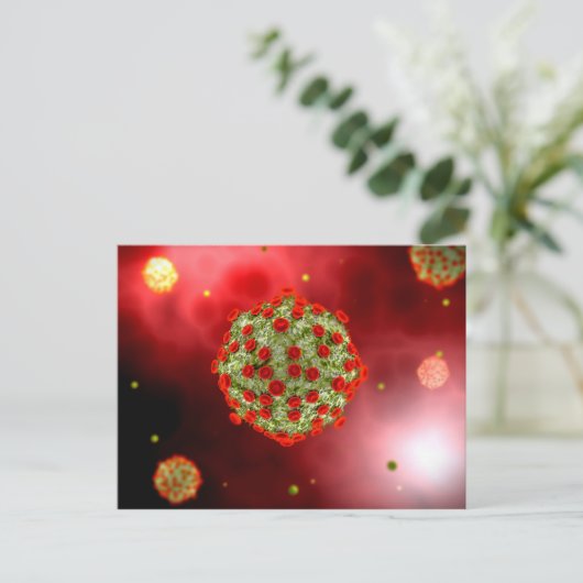 Microscopisch Uitzicht van het HIV-virus 2 Briefkaart (Staand voorkant)