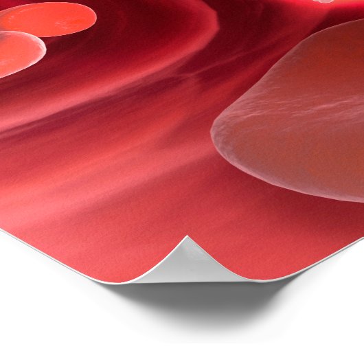 Microscopisch Uitzicht van het HIV-virus in de lon Poster (Hoek)