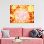 Microscopisch Uitzicht van het kaninenparvovirus 1 Canvas Afdruk (Insitu (Woonkamer))