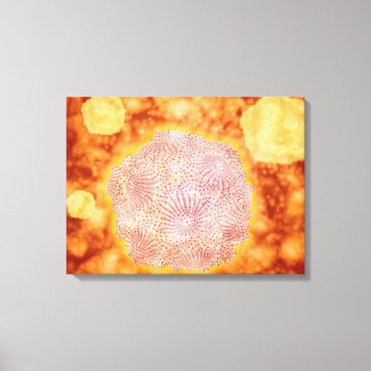 Microscopisch Uitzicht van het kaninenparvovirus 1 Canvas Afdruk (Voorkant)