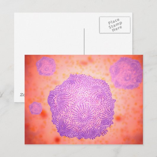 Microscopisch Uitzicht van het kaninenparvovirus 2 Briefkaart (Voorkant / Achterkant)