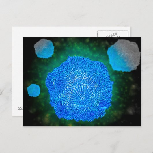 Microscopisch Uitzicht van het kaninenparvovirus 3 Briefkaart (Voorkant / Achterkant)