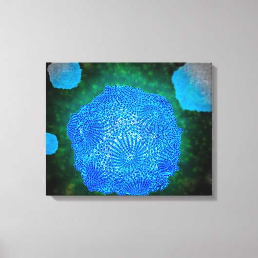Microscopisch Uitzicht van het kaninenparvovirus 3 Canvas Afdruk (Voorkant)