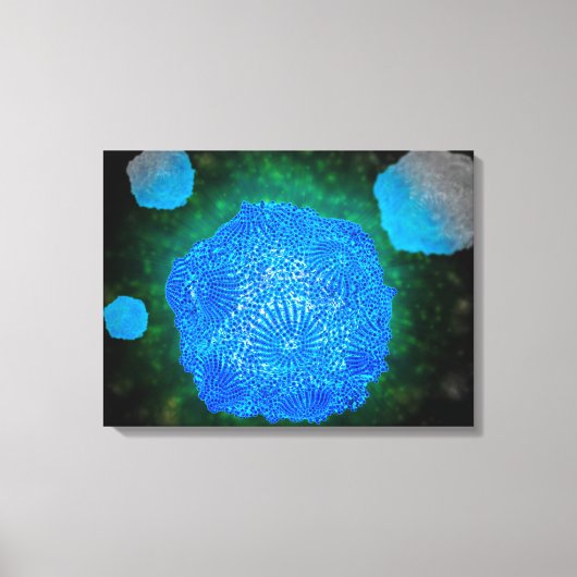 Microscopisch Uitzicht van het kaninenparvovirus 3 Canvas Afdruk (Voorkant)