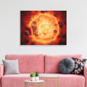 Microscopisch Uitzicht van het kaninenparvovirus 4 Canvas Afdruk (Insitu (Woonkamer))