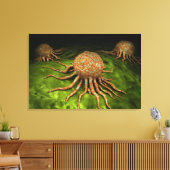 Microscopisch Uitzicht van het kankervirus Canvas Afdruk (Insitu (Woonkamer))