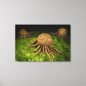 Microscopisch Uitzicht van het kankervirus Canvas Afdruk (Voorkant)