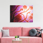 Microscopisch Uitzicht van histoplasmose Canvas Afdruk (Insitu (Woonkamer))