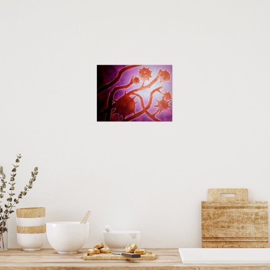 Microscopisch Uitzicht van histoplasmose Poster (Keuken)