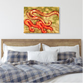 Microscopisch Uitzicht van Hookworm 1 Canvas Afdruk (Insitu (Slaapkamer))