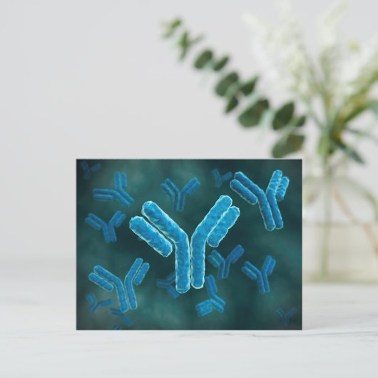 Microscopisch Uitzicht van immunoglobuline G-molec Briefkaart (Staand voorkant)