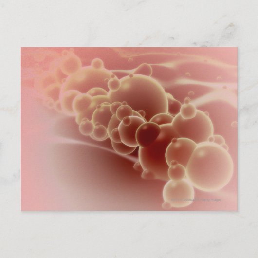 Microscopisch uitzicht van latexmicrosferen briefkaart (Voorkant)