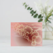 Microscopisch uitzicht van latexmicrosferen briefkaart (Staand voorkant)