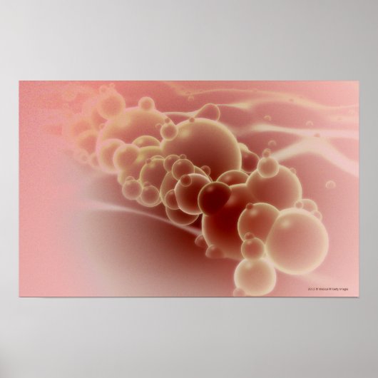 Microscopisch uitzicht van latexmicrosferen poster (Voorkant)