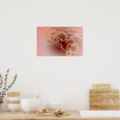 Microscopisch uitzicht van latexmicrosferen poster (Keuken)