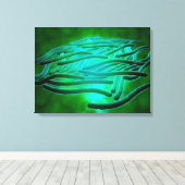 Microscopisch Uitzicht van Legionella Pneumophila Canvas Afdruk (Insitu (Houten vloer))