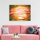 Microscopisch Uitzicht van Legionella Pneumophila  Canvas Afdruk (Insitu (Woonkamer))