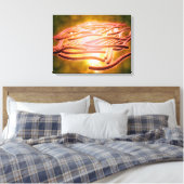 Microscopisch Uitzicht van Legionella Pneumophila  Canvas Afdruk (Insitu (Slaapkamer))